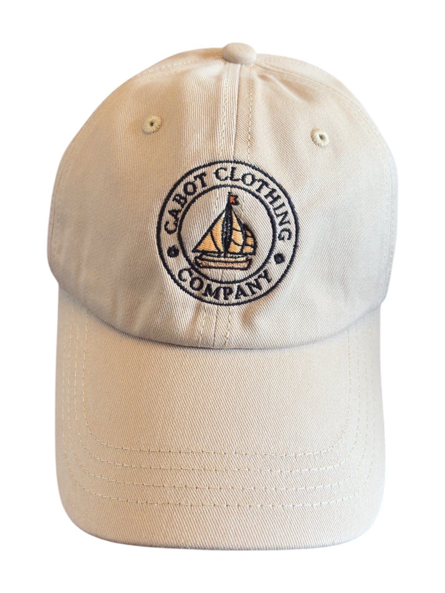 Beige Embroidered Ball Cap