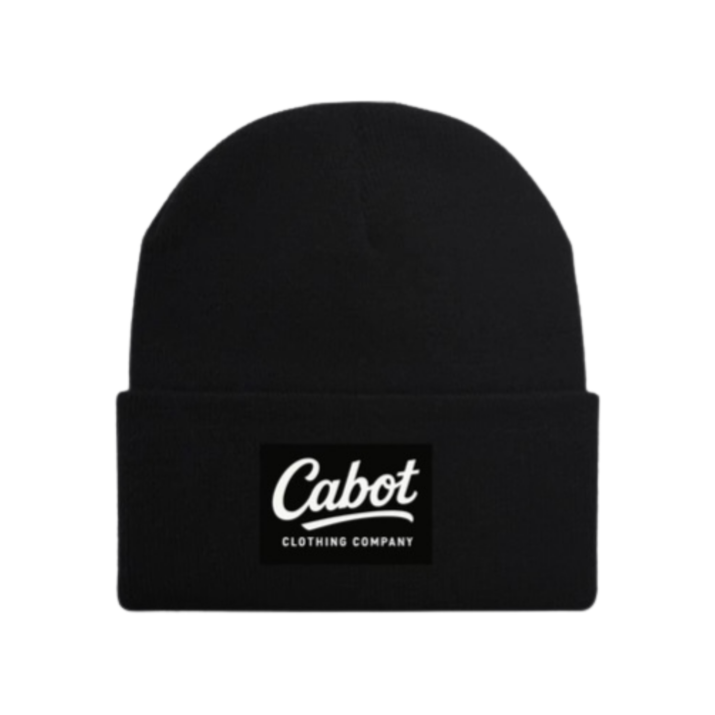 Woven Patch Winter Hat - Black