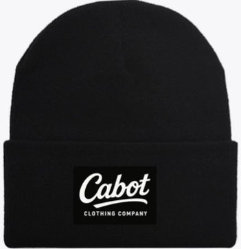 Black Woven Patch Winter Hat