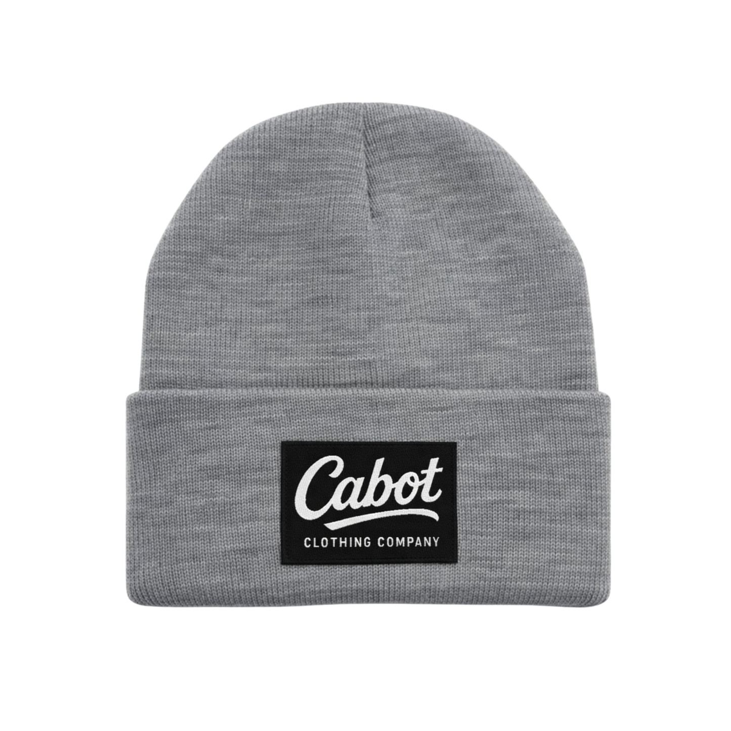 Woven Patch Winter Hat - Grey