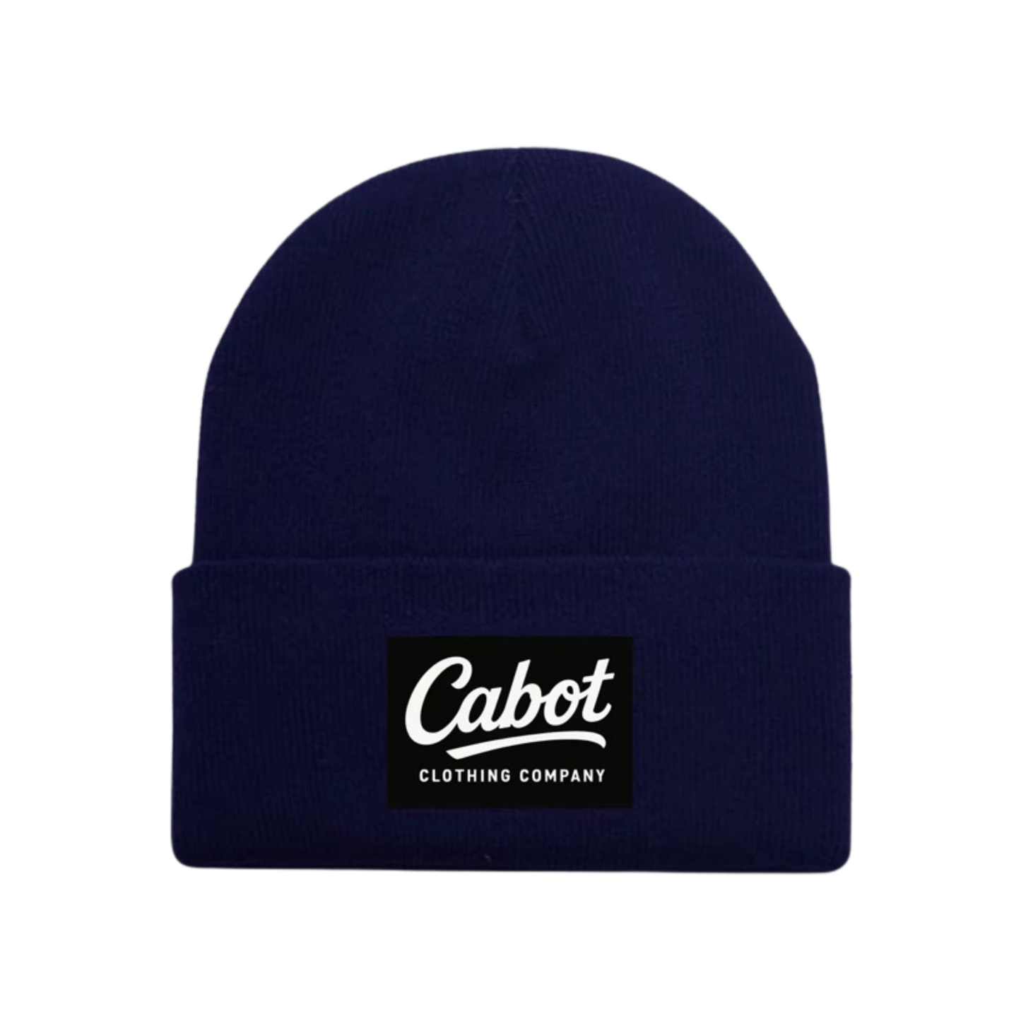 Woven Patch Winter Hat - Navy